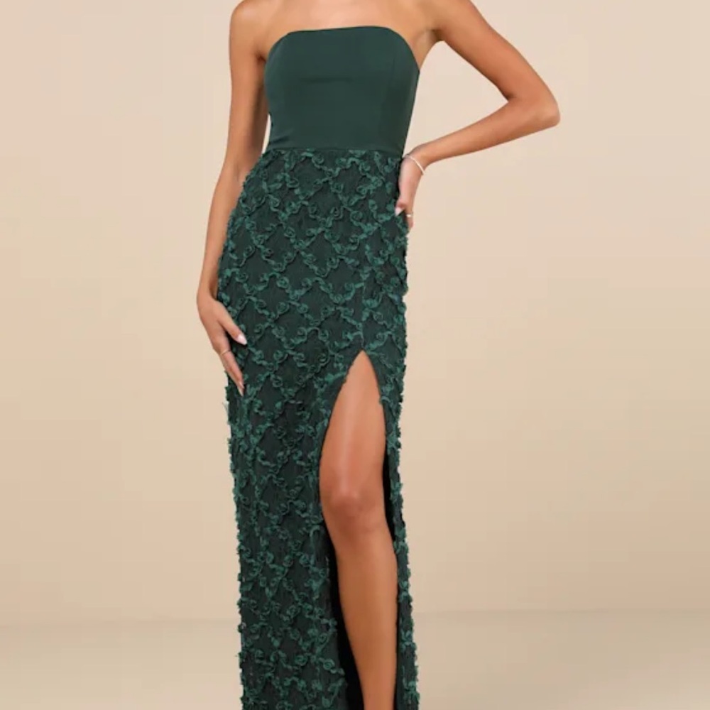 Lulus Emerald Floral Maxi Dress